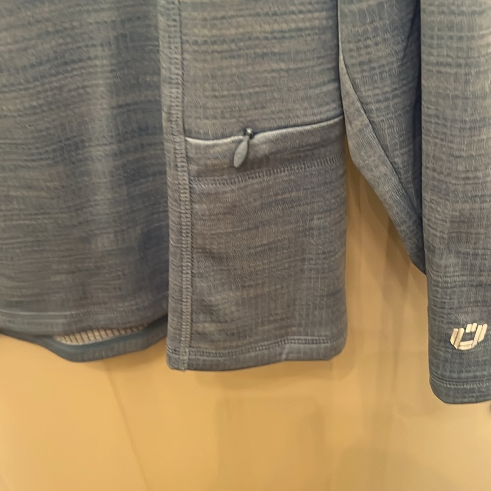 IBKUL quarter zip. Size XXL. Light blue heather. - Picture 3 of 4